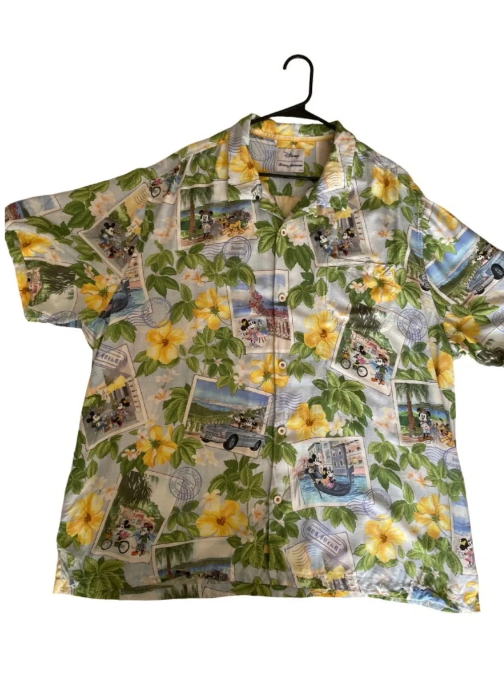 TOMMY BAHAMA Disney Hawaiian Shirt Postcard to Paradise Limited Edition XXXL